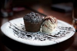 sjokoldefondant med vaniljeis