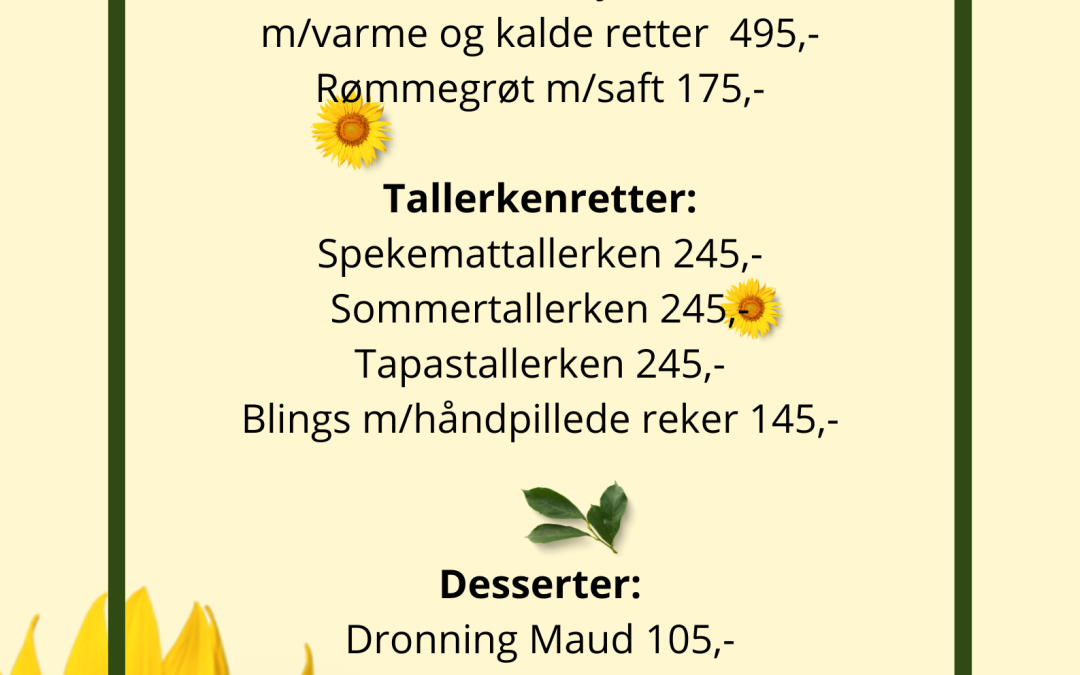 Sommerlunsj med venner eller kollegaer?
