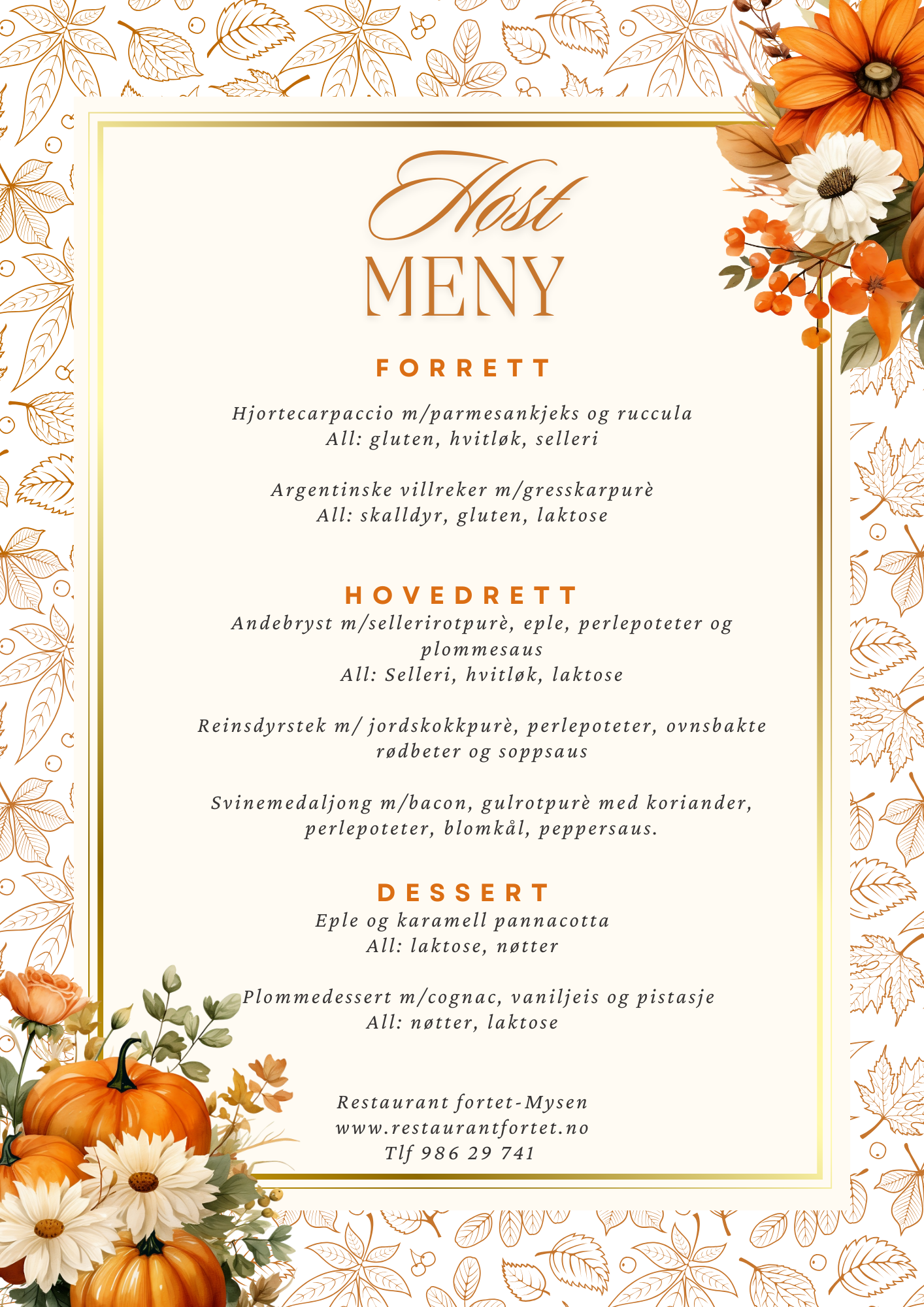 Orange Modern Autumn Fall Thanksgiving Dinner Menu (1) Orange Modern Autumn Fall Thanksgiving Dinner Menu 1